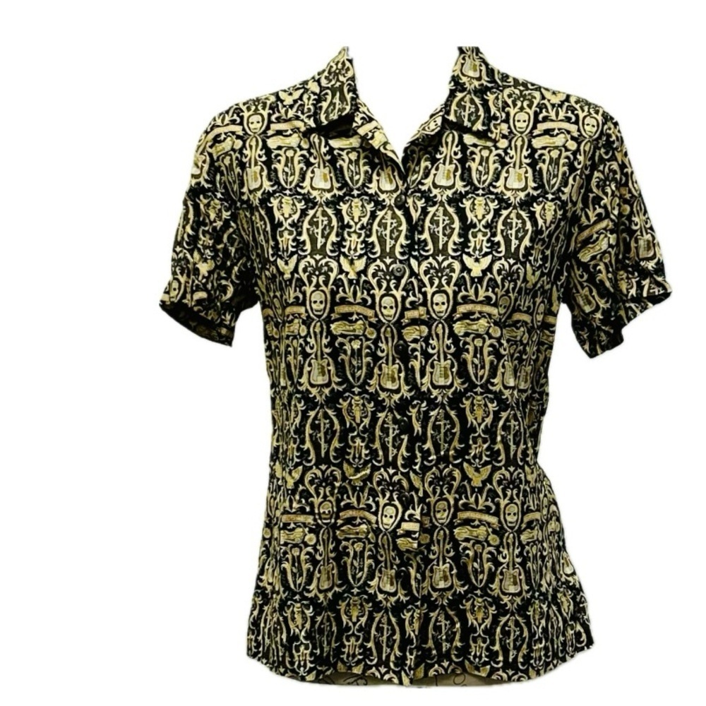 Harley Davidson Women's Short Sleeve Button Down Shirt Size Small